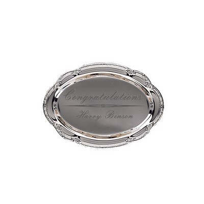 Oval Silver Plated Tray (6 1/2"x9")