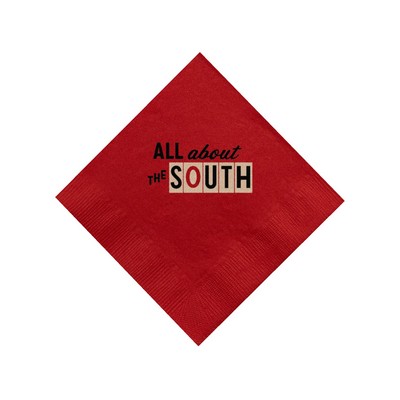 Beverage Napkin - Red - Tradition