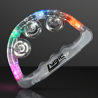 Imprinted Light Up Tambourine - Domestic Print