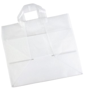 High Density Clear Soft Loop Handle Shopping Bag (16"x6"x12")