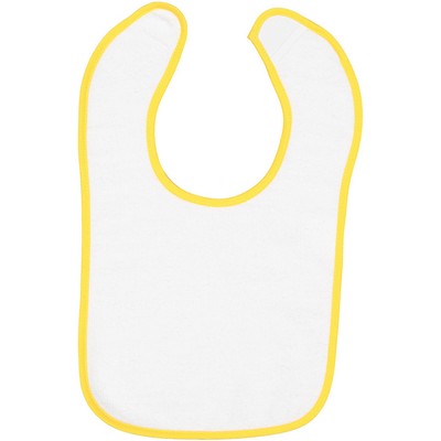 Rabbit Skins Infant Contrast Trim Terry Bib