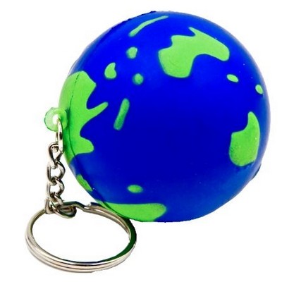 Earth Ball Key Chain Stress Reliever Squeeze Toy