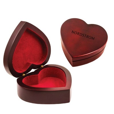 Heart Wooden Jewelry Box