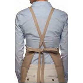 Criss Cross Three Pocket Bib Apron 24"L x 28"W Made in USA