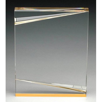 Sabre Designed Acrylic Gold Reflective Base Award - 8" Tall