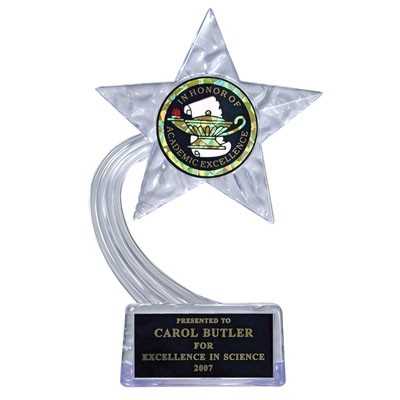 7¼" Clear Acrylic Star Trophy