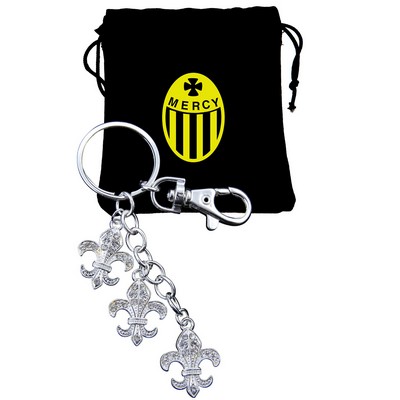 Fleur De Lys Key Chain w/Purse Hook