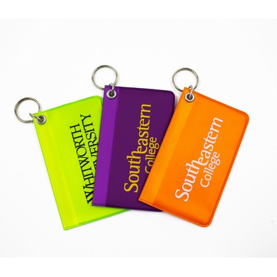 Bright Translucent Pass Case w/Key Ring