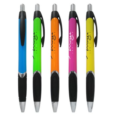 Union Printed - Tropical Colored Vegas Clicker Pens with 1-Color Logo