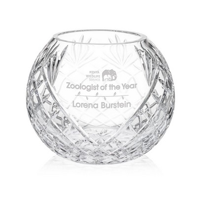 Dunwich Vase - Lead Crystal 8" Diam