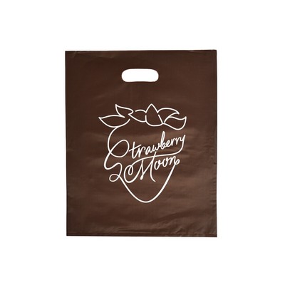 Frosted Espresso Brown Colored Poly Merchandise Bag/ 2.5 Mil (12"x15")