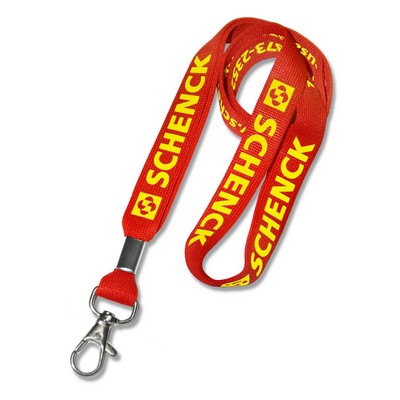 5/8" Wide Knitted Polyester Lanyard w/Screen Printed