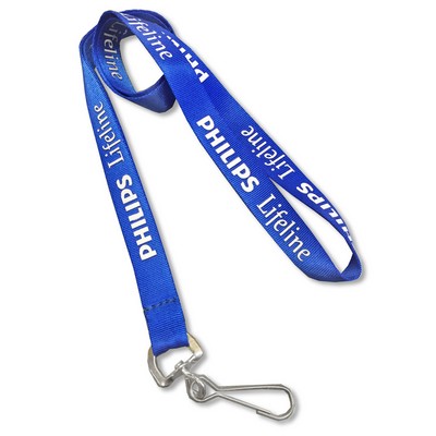 5/8" Wide Nylon Lanyard w/ Screen Printed Logo