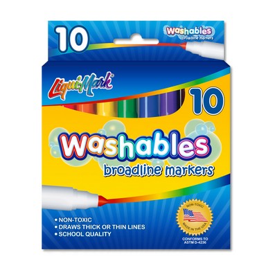 Liqui-Mark® Broadline Washable Coloring Markers (10-Pack)