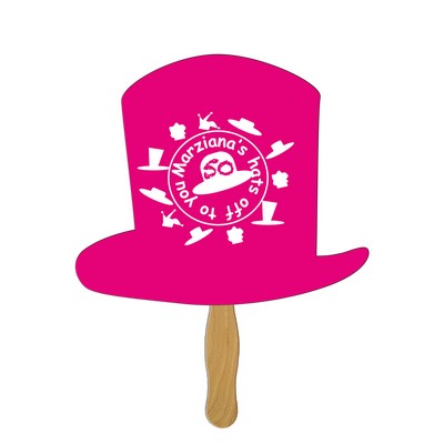 Top Hat Hand Fan Full Color (1 Side)