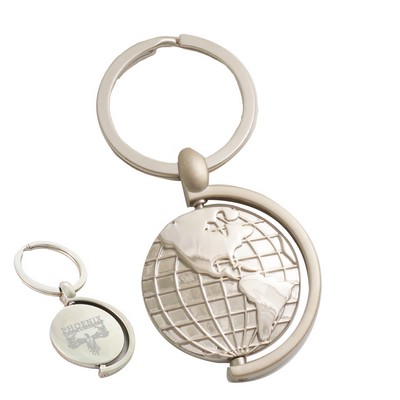 Spinning Globe Keychain