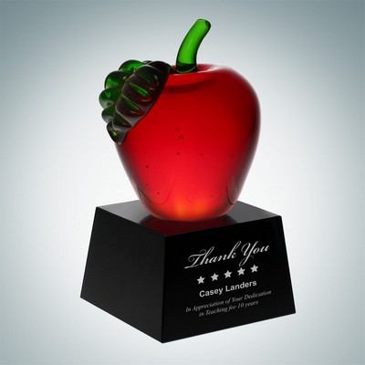 Red Apple w/Black Crystal Base