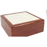 Jewelry Box w/ Sublimation Photo Tile Lid - Golden Oak (4"x4")