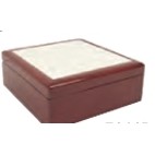 Jewelry Box w/ Sublimation Photo Tile Lid - Red Mahogany (4"x4")