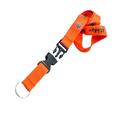 Custom 1" Polyester Lanyards w/ Detachable Buckle Release