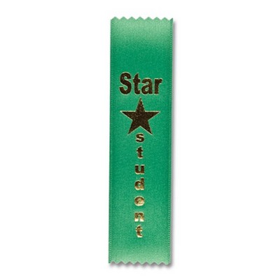 2"x8" Stock Recognition Star Student Lapel Ribbon