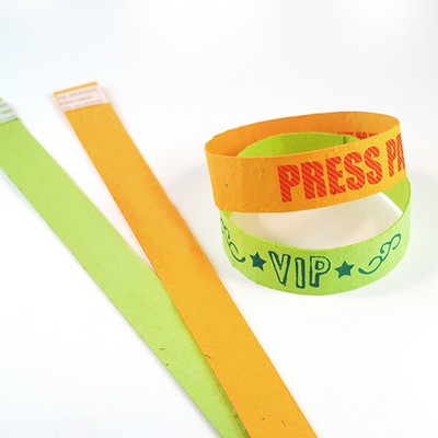 1-Sided Long Seed Paper Wristband