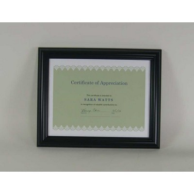 Black Polymer Certificate Frame - 8.5x11