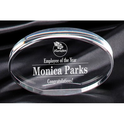 Clear Acrylic Oval Award