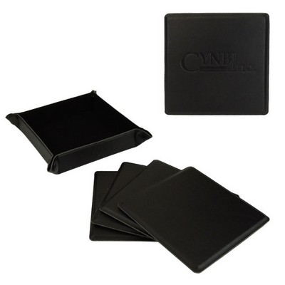 Leather-Like Coaster Set