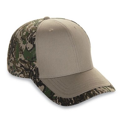 6-Panel Structured Basic Camouflage W/ Camo Visor Edge & Back