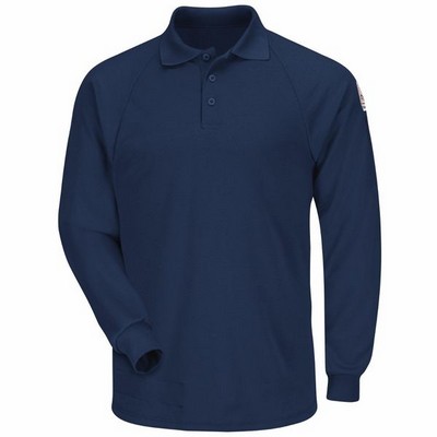 Bulwark™ Men's Long Sleeve Classic Polo Shirt - Navy Blue