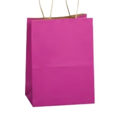 Chimp Noir Natural Smooth Paper Shopping Bag (8"x4 3/4"x10 1/2")