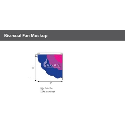 Bisexual Half Fan - Right Side 3'X3'