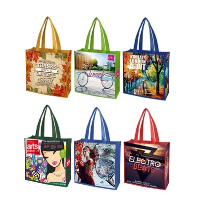 13" Color Trim Dye Sub Tote Bag