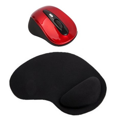 Kidder 2.4GHz Wireless Mouse + Wrist Rest Mouse Pad