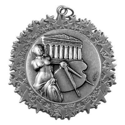 Stock Star Border 2 3/4" Medal- Arts