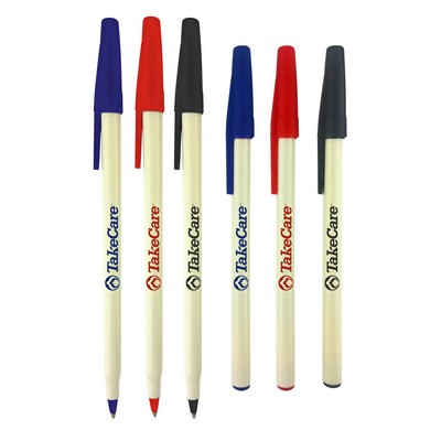 Belfast Ballpoint Pen Cream Barrel Value Stick Pen