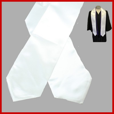 Blank White Graduation Stoles