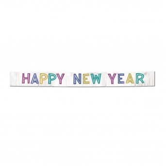 Multi-Color Metallic Happy New Year Banners