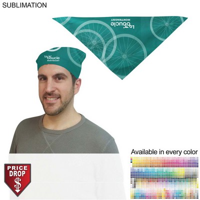 Triangle Bandana, 19x19x27, Sublimated Edge to Edge (Decorated in Canada)