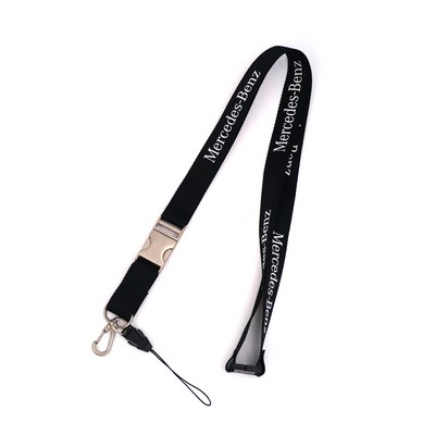 3/5"W- 36"L-Custom Smooth Nylon Lanyard