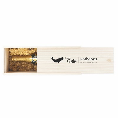 1-Bottle Paulownia Wood Champagne Box by Twine®