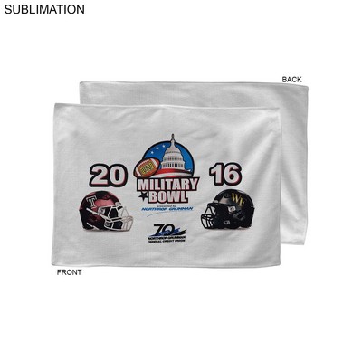 Bowl Game Rally Towel in Microfiber Dri-Lite Terry, 12x18, Sublimated Full color Logos