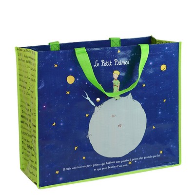 Custom Full-Color 160g Laminated Woven PP Shopping Bag 18"x15.5"x7.5"