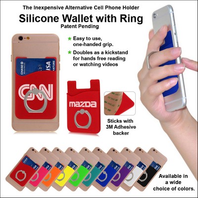 Red Silicone Wallet w/Ring