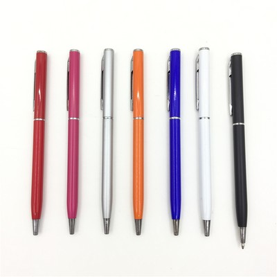 Slim twist-action ball pen