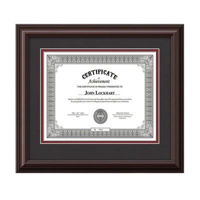 Cottingham Certificate Frame - Mahogany/Onyx 8½"x11"