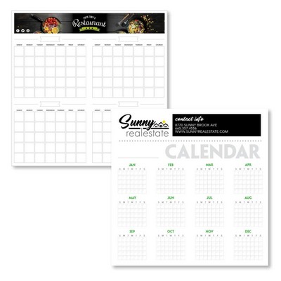 Styrene Perpetual Dry Erase Calendar (44" x 44")