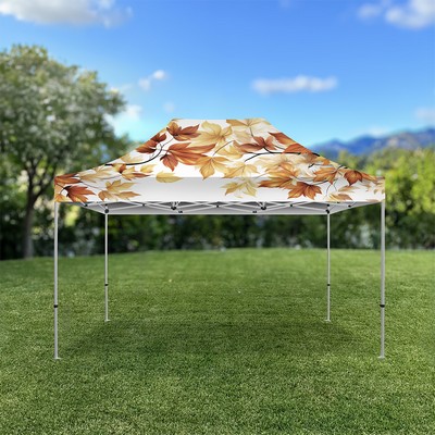 Canopy Tent Tenda 10' Square Steel Single-Sided Full Wall Graphic Package