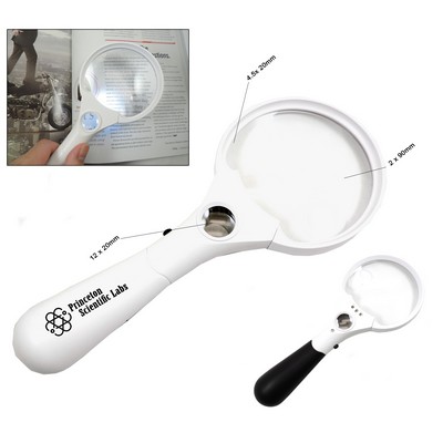 Large Magnifying Lens with Ultra-Bright LED Lights Encompass 3 Magnifications